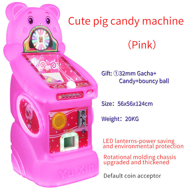 Playful Pig Colorful Candy Dispenser Coin-Operated Game Machine Characters Endless Fun Ideal Gift For Kids