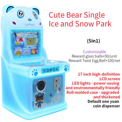 17-calowy Cute Bear Coin-Operated Game Machine Ice and Snow Park Arcade Game Machine 220V