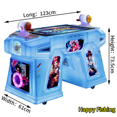 Niebieski automat rozrywkowy z monetą dla dwóch osób Arcade Fishing Joystick Game Console