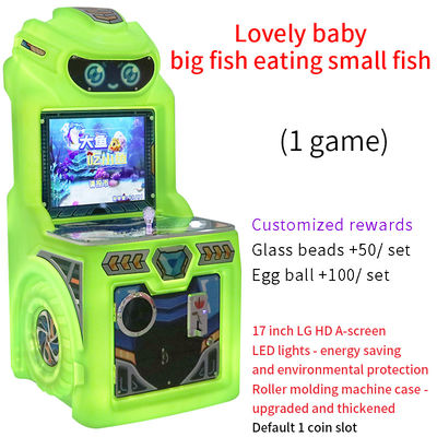 YX-1059 Cute Baby Single-Player Big Fish Eating Small Fish Joystick Game Machine 17-calowy
