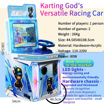 Karting dla pojedynczego gracza Młody mistrz Wszechstronny samochód wyścigowy Arcade Game Machine Gra wideo Tracking Logistyka monet