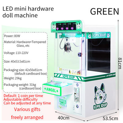 Złote monety LED Desktop Hardware Claw Arcade Machine