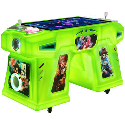 Zielony automat do gier na tablecie z wrzutnikiem monet, nowa rozrywka dla dwóch graczy
