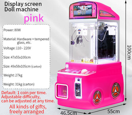Mini Arcade Mini Pazur Maszyna Różowa Z Ekranem Wyświetlacza Automat Do Gier Na Monety